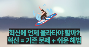 혁신에 언제 올라타야 할까? 혁신 = 기존 문제 + 쉬운 해법