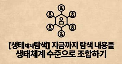 [생태체계탐색] 지금까지 탐색 내용을 생태체계 수준으로 조합하기
