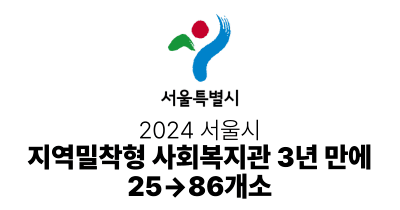 2024 서울시 : 지역밀착형 사회복지관 3년 만에 25→86개소