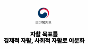 2026 보건복지부: 자활 목표를 경제적 자활, 사회적 자활로 이분화