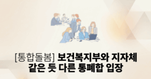 [통합돌봄] 보건복지부와 지자체, 같은 듯 다른 통폐합 입장