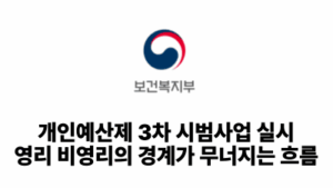 2026 보건복지부: 개인예산제 3차 시범사업 실시 영리 비영리의 경계가 무너지는 흐름