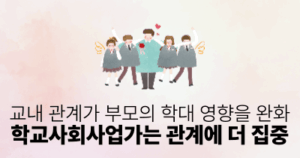 교내 관계가 부모의 학대 영향을 완화: 학교사회사업가는 관계에 더 집중
