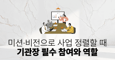 미션·비전으로 사업 정렬할 때: 기관장 필수 참여와 역할